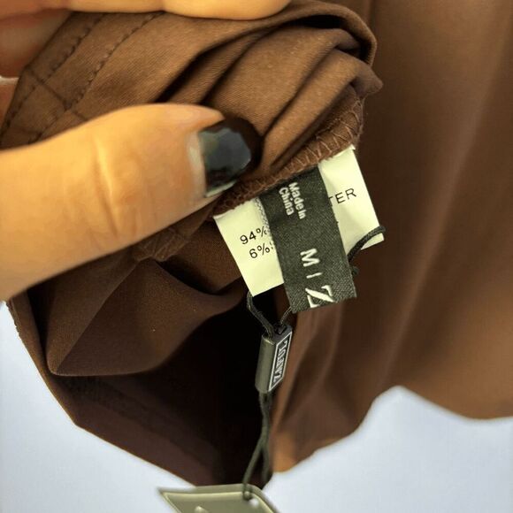 NWT ZAFUL Women's Open Back Solid Color Skinny Slim Unitard Romper Deep Coffee M - Picture 4 of 8